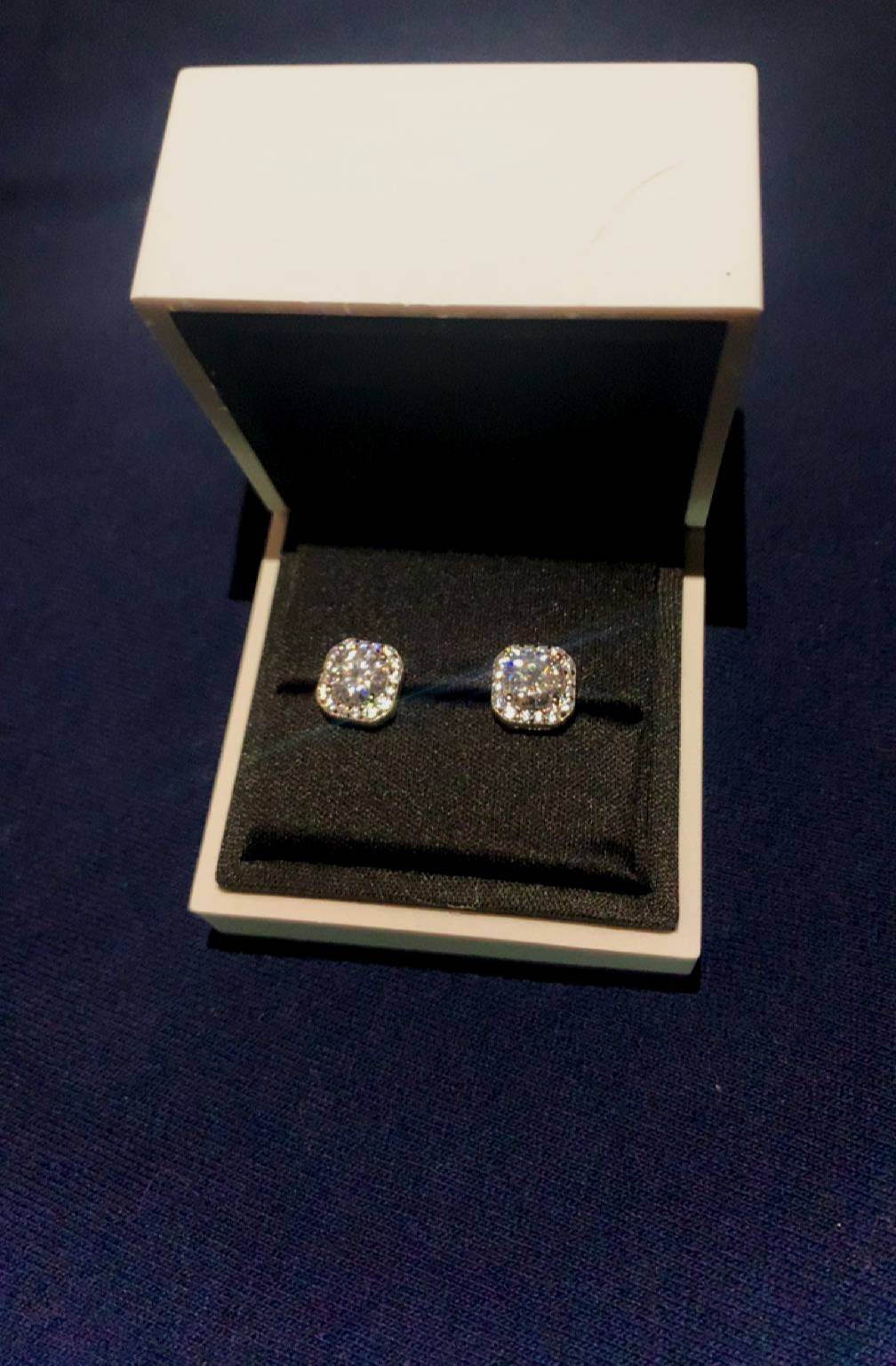Moissanite Halo Earrings